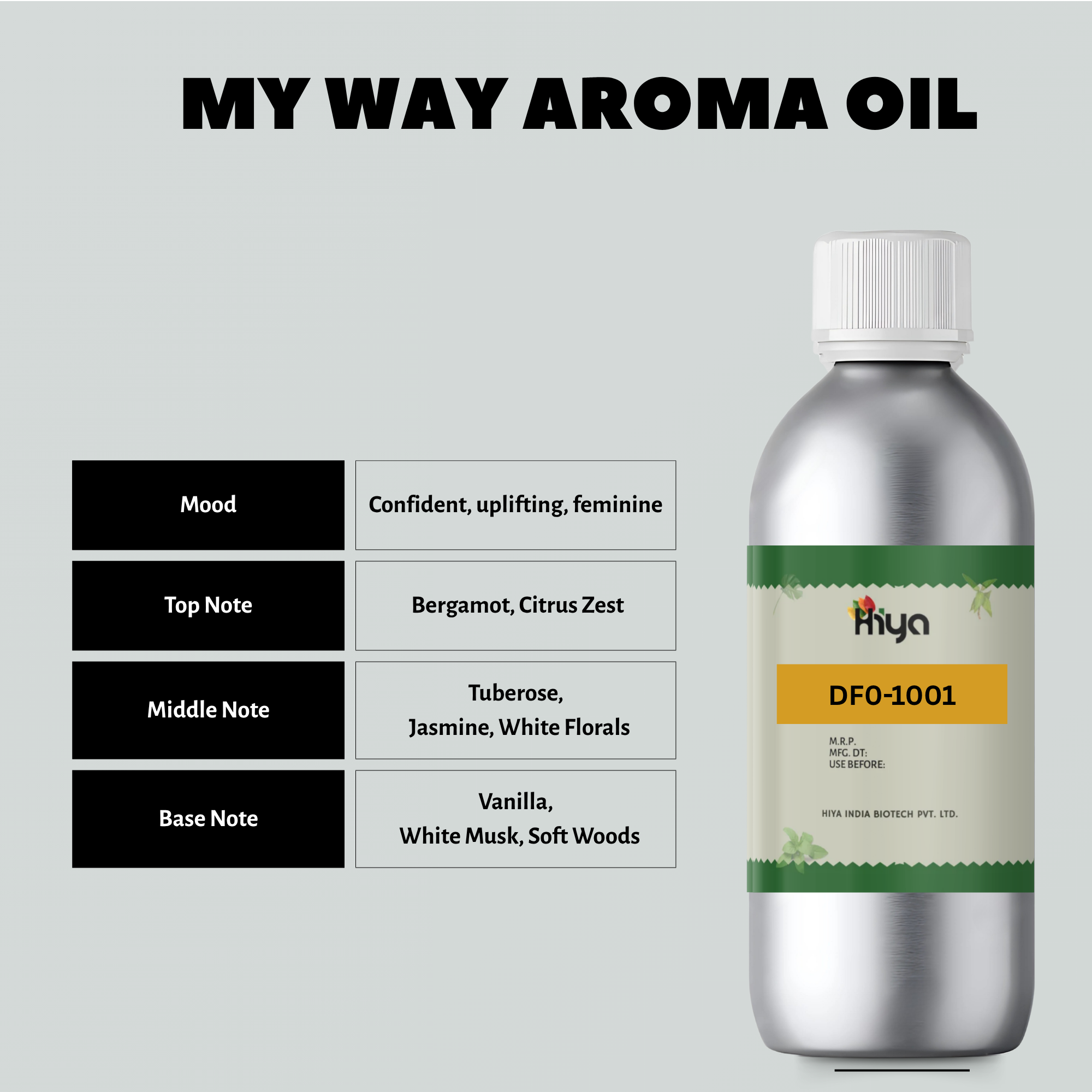 DF0-1001 Hotel Scent: Inspired by My Way Fragrance Diffuser Oil.