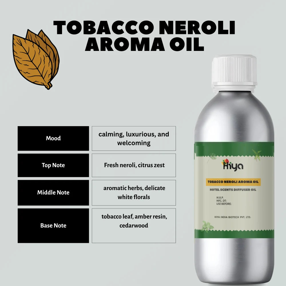 Tobacco Neroli Hotel Scent: Inspired by warm tobacco leaf balanced with fresh neroli citrus