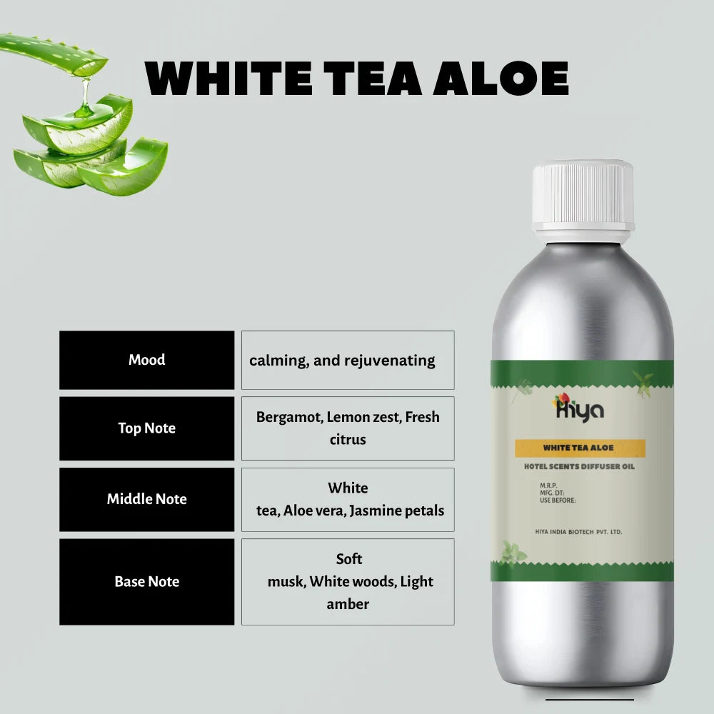 White Tea Aloe Hotel Scent Hotel Scent: Inspired by soothing white tea combined with fresh aloevera